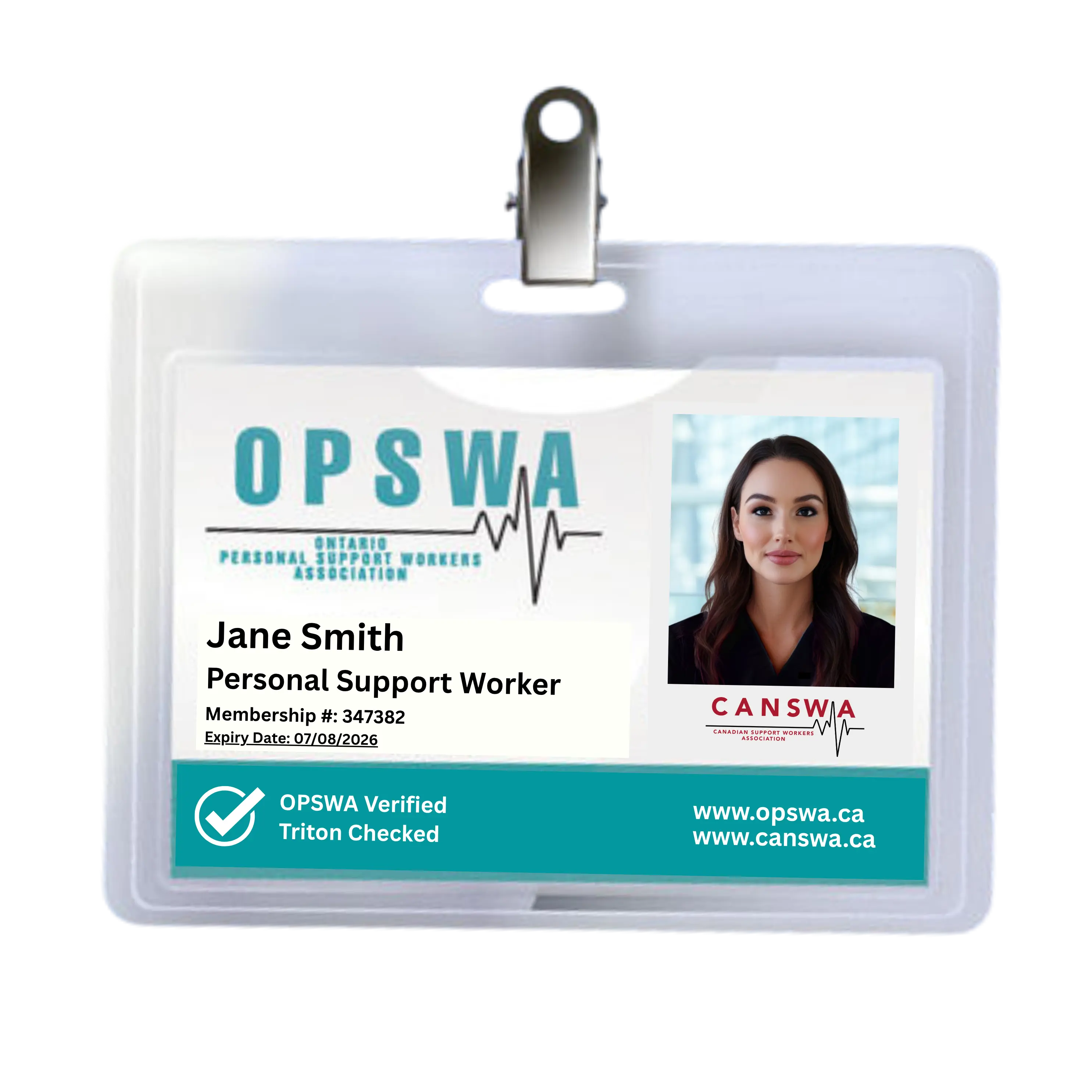 Example OPSWA membership badge